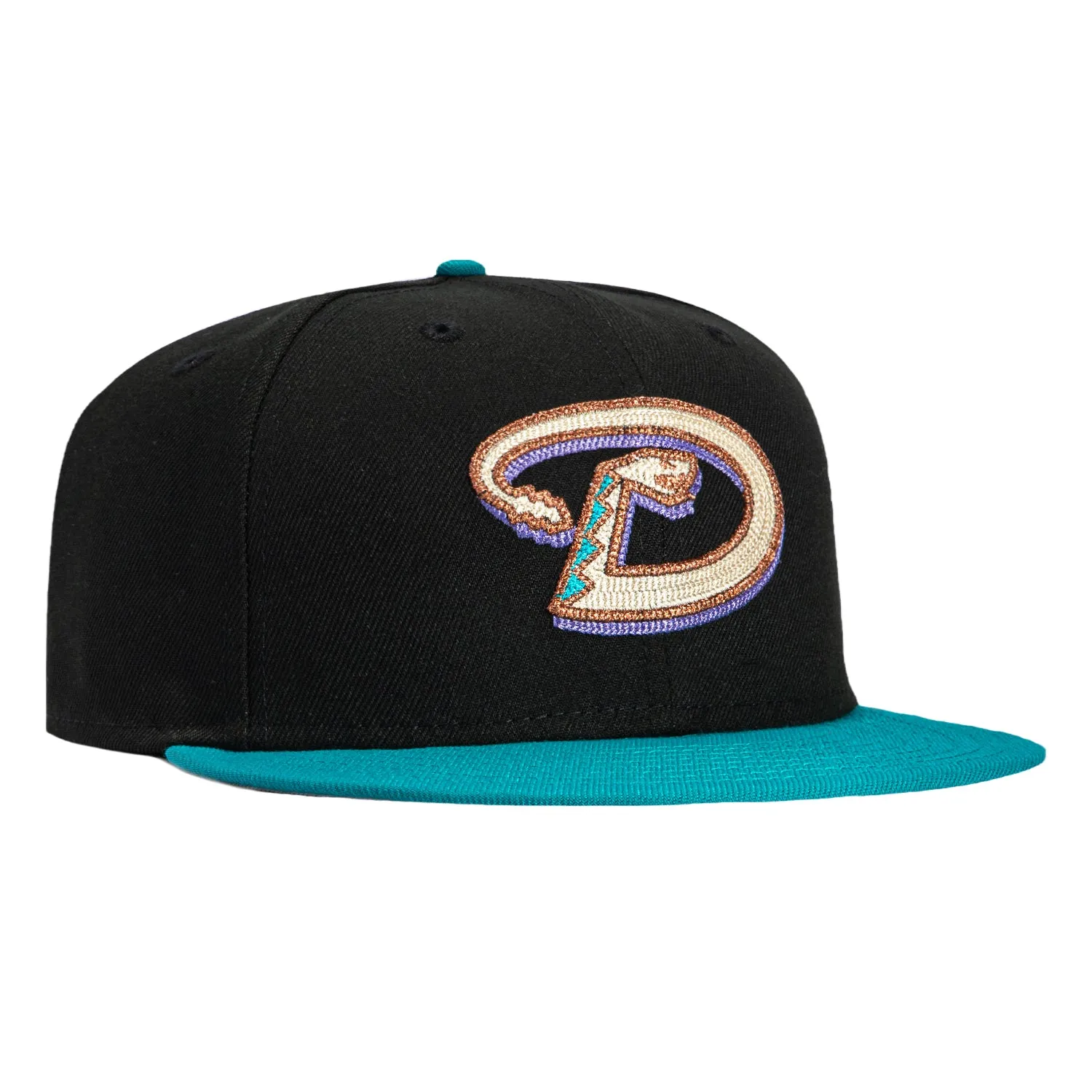 New Era 59Fifty Arizona Diamondbacks Chain D Hat - Black, Teal sold by Hat Club