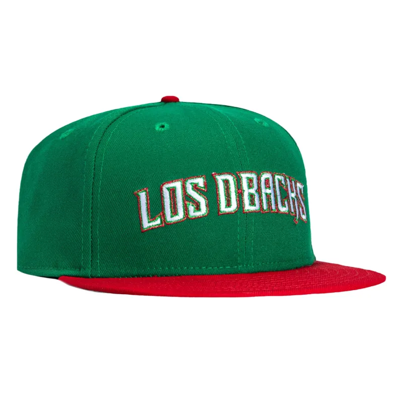New Era 59Fifty Arizona Diamondbacks Los DBacks Hat - Kelly, Red made by New Era