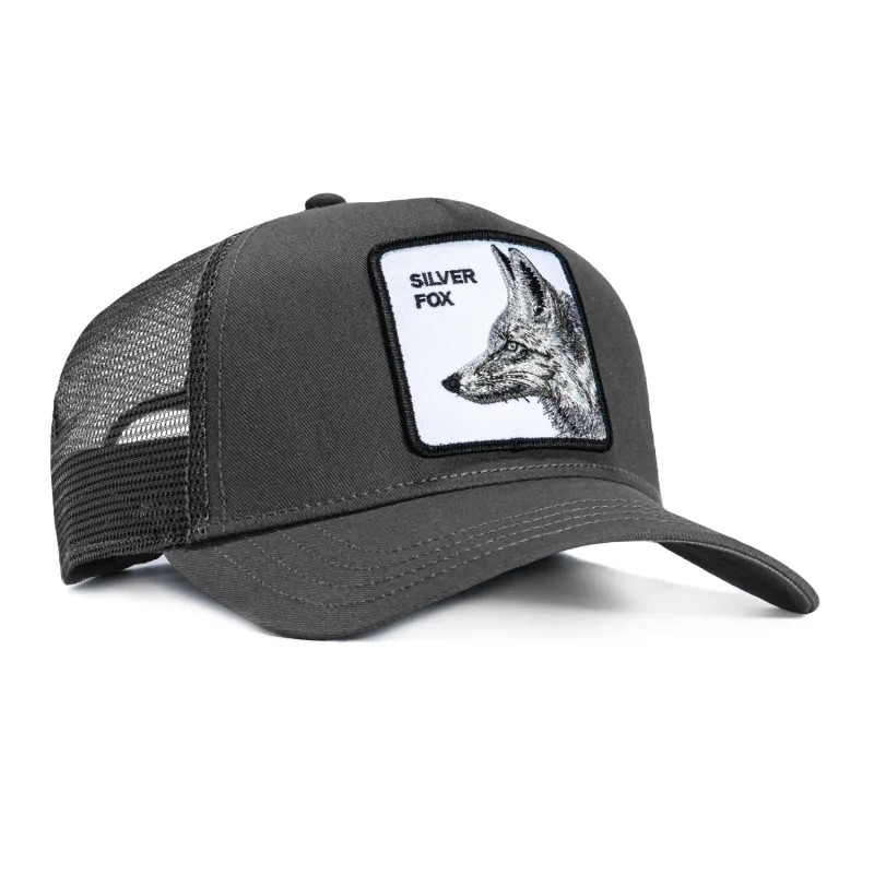Goorin Bros Silver Fox Adjustable Snapback Trucker Hat - Grey sold by Hat Club