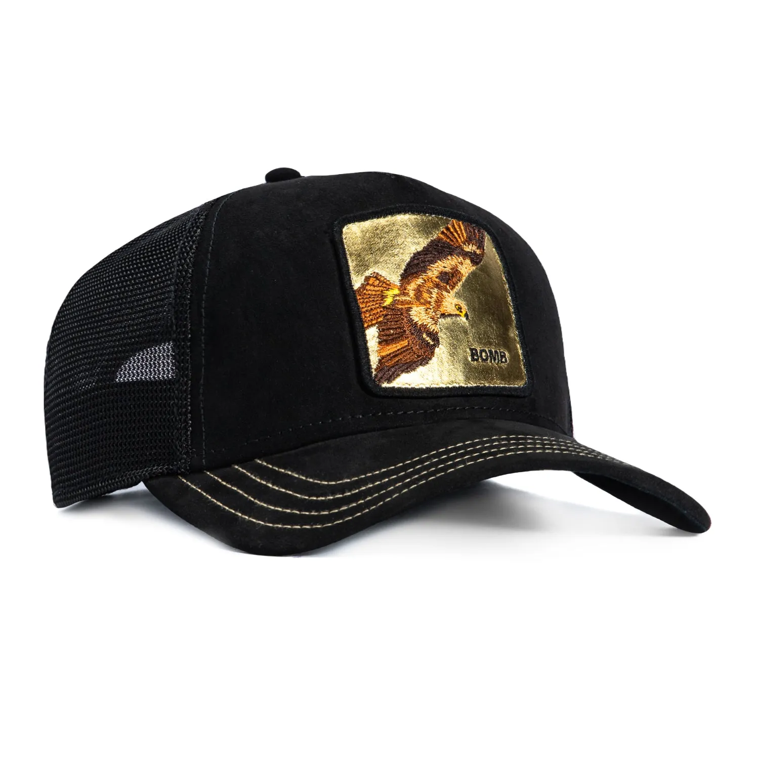 Goorin Bros Golden Bomb Adjustable Snapback Trucker Hat - Black sold by Hat Club
