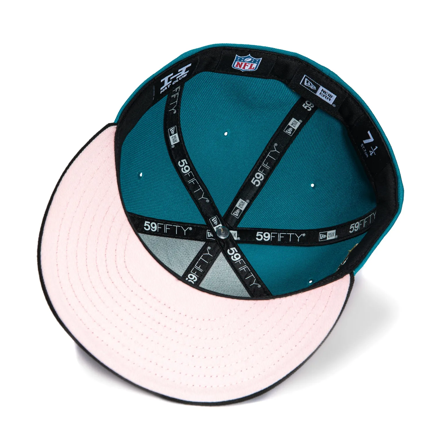 New Era 59Fifty Jacksonville Jaguars 20th Anniversary Patch Pink UV Hat - Teal, Black sold by Hat Club product image thumbnail 2
