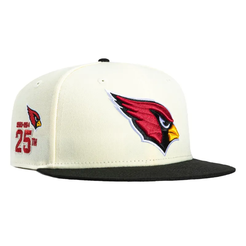 New Era 59Fifty Arizona Cardinals 25th Anniversary Patch Pink UV Hat - White, Black sold by Hat Club