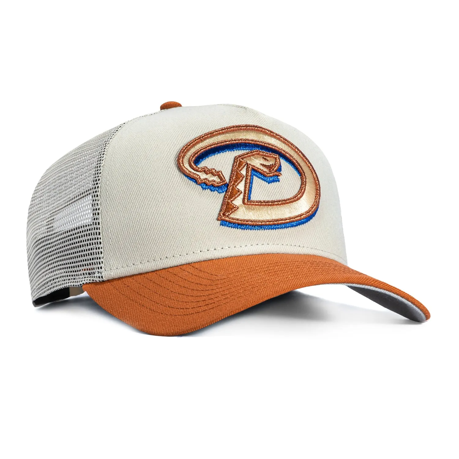 New Era 9Forty A-Frame Arizona Diamondbacks Snapback Trucker D Hat - Stone, Brown sold by Hat Club