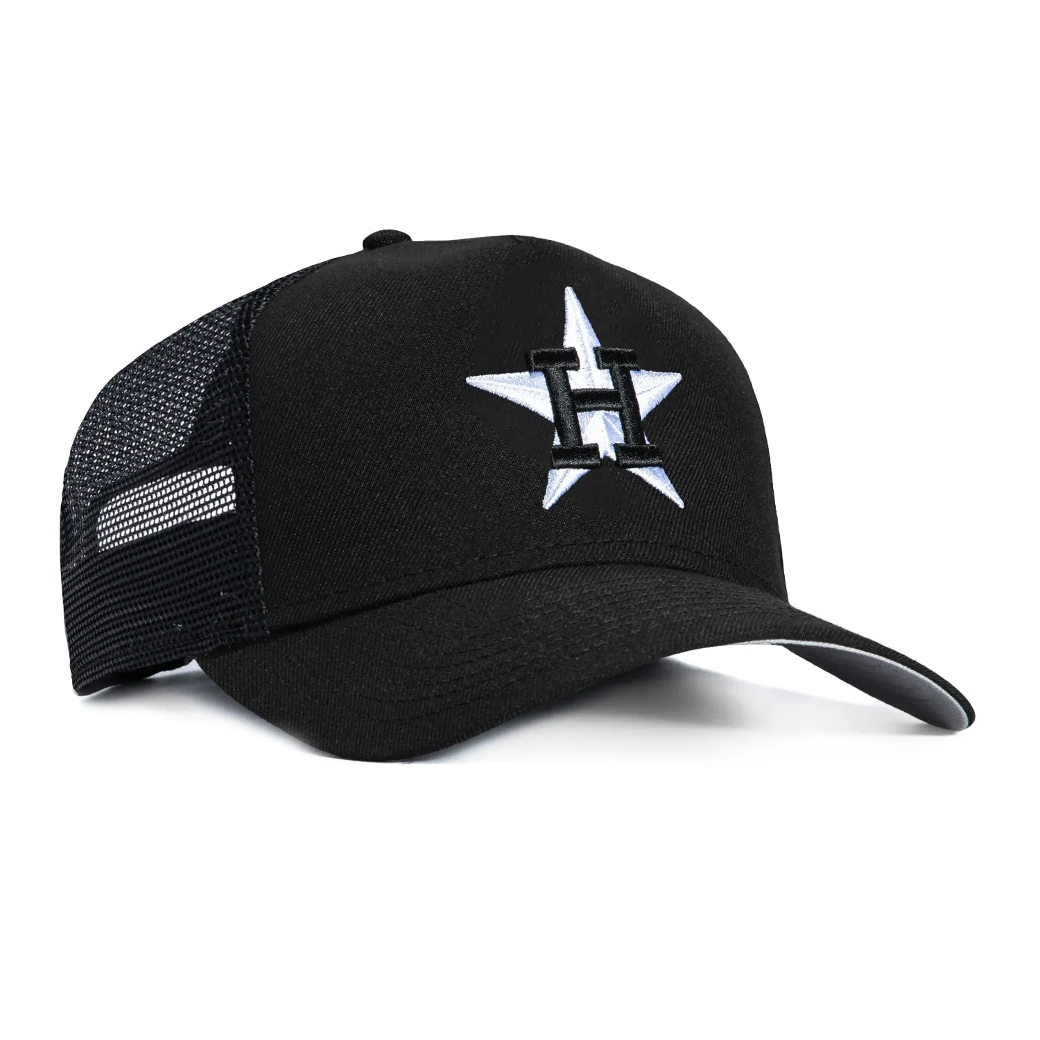 New Era 9Forty A-Frame Houston Astros Trucker Snapback Hat - Black, White sold by Hat Club