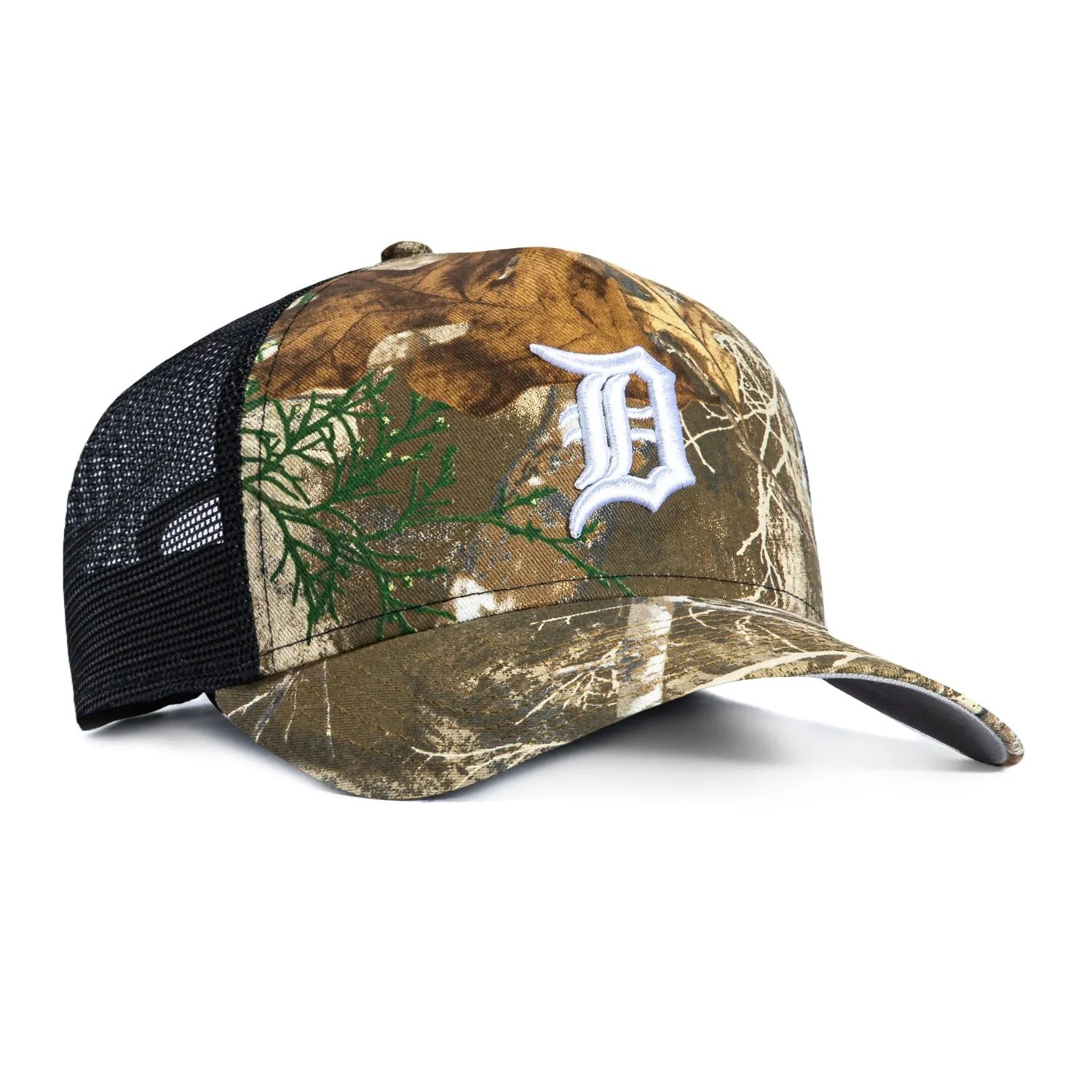 New Era 9Forty A-Frame Detroit Tigers Snapback Trucker Hat - Realtree, Black sold by Hat Club