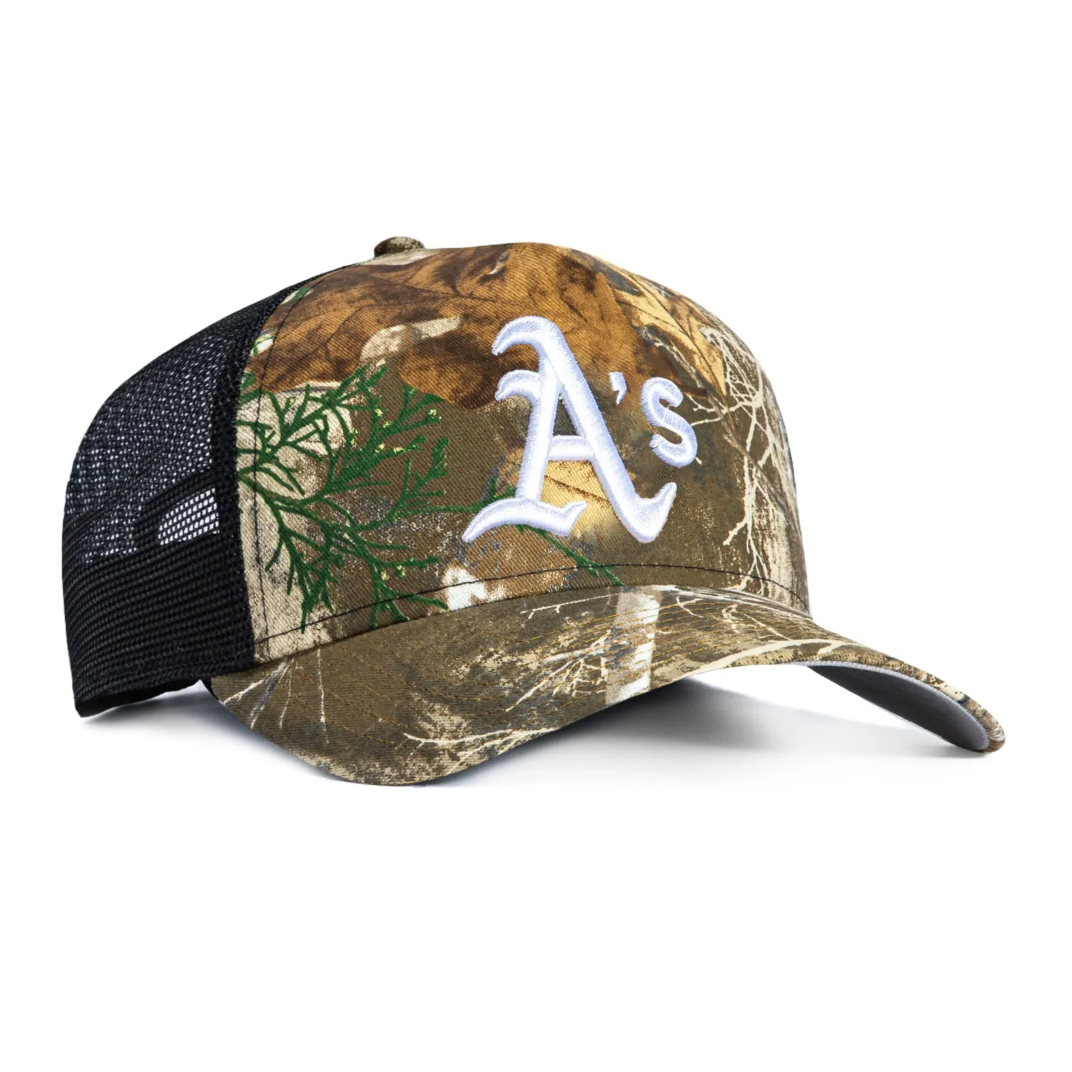 New Era 9Forty A-Frame Oakland Athletics Snapback Trucker Hat - Realtree, Black sold by Hat Club