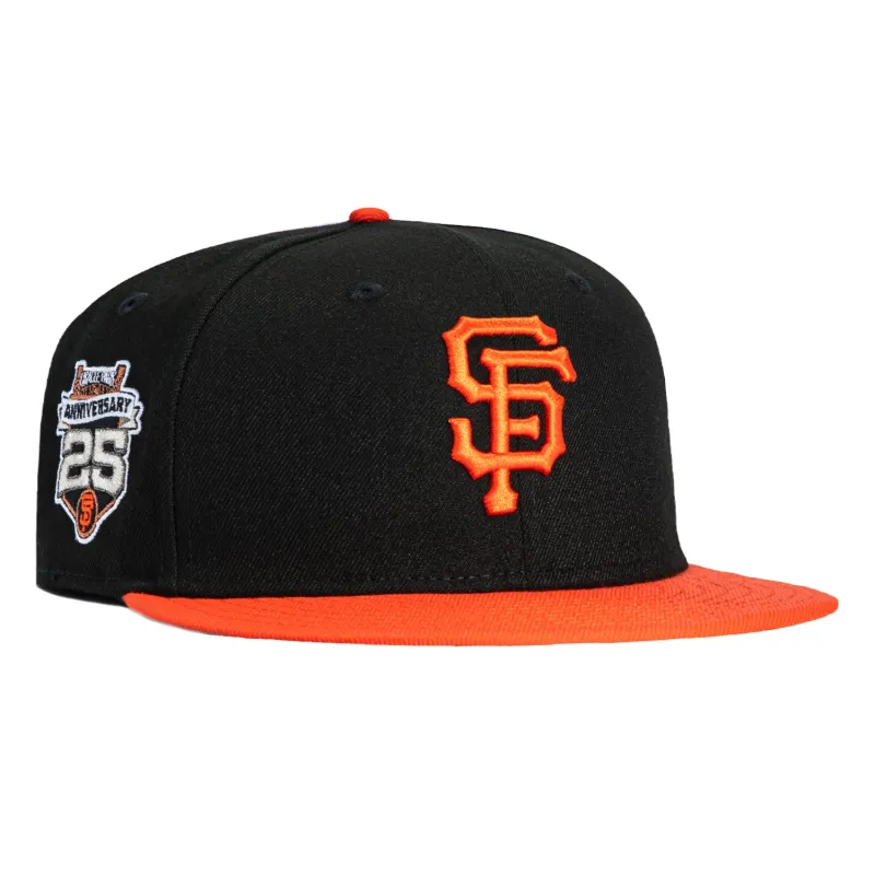 New Era 59Fifty San Francisco Giants 25th Anniversary Stadium Patch Hat - Black, Orange sold by Hat Club