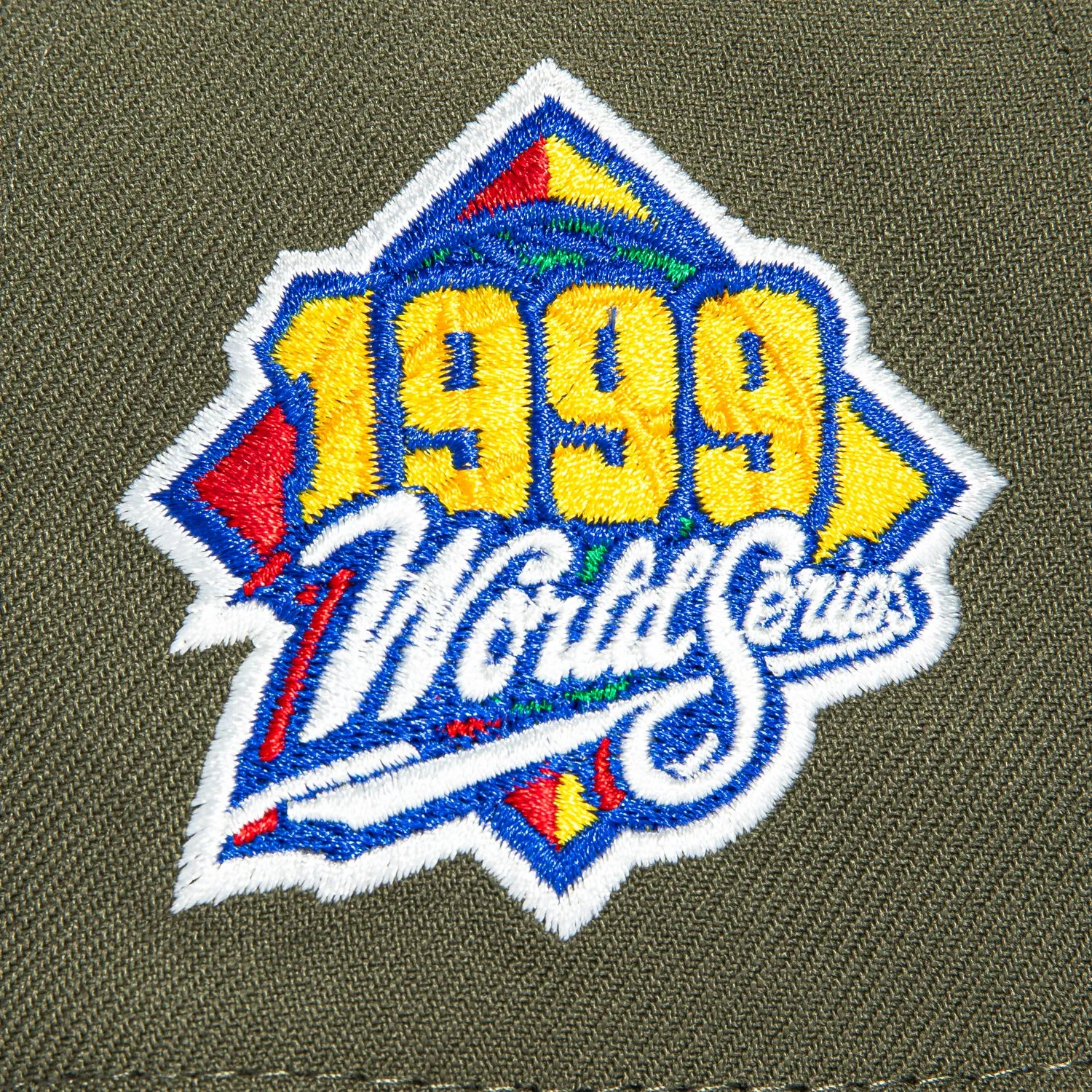 New Era 9Forty A-Frame New York Yankees 1999 World Series Patch Snapback Hat - Olive, Ivory sold by Hat Club product image thumbnail 4