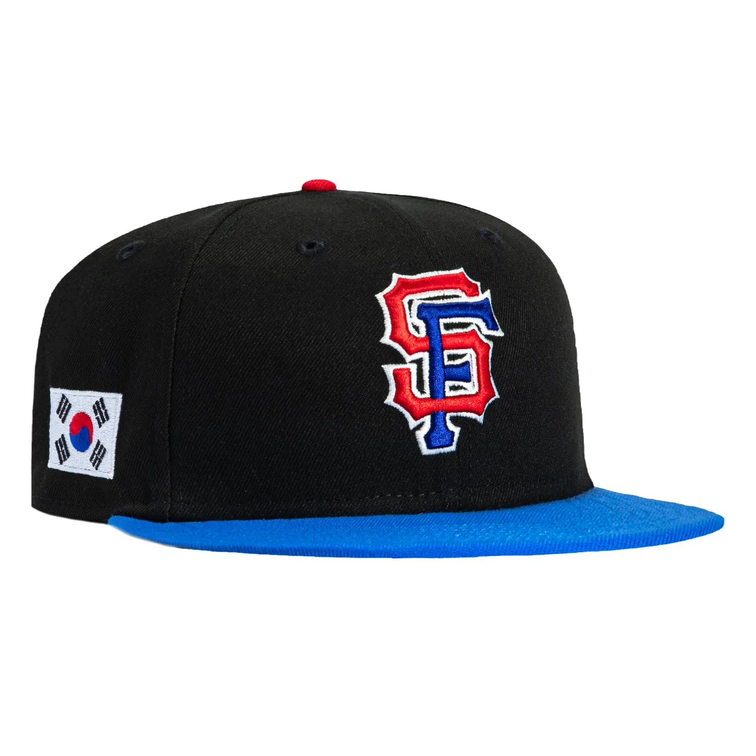 New Era 59Fifty San Francisco Giants Korean Flag Patch Hat - Black, Royal, Red sold by Hat Club