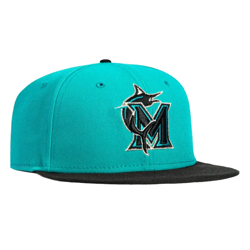 New Era 59Fifty Miami Marlins 2025 City Connect Hat - Teal, Black sold by Hat Club