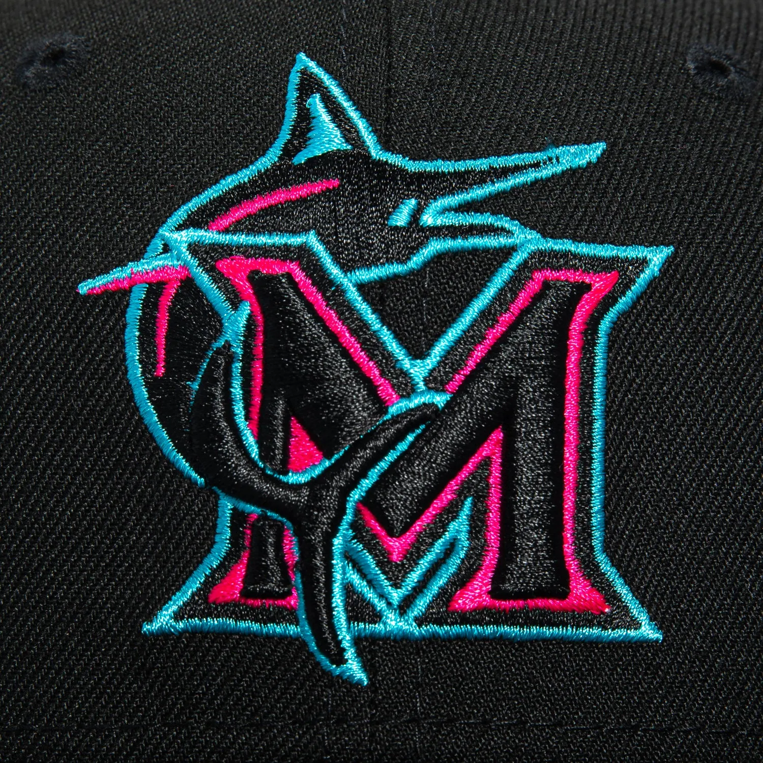 New Era 59Fifty Miami Marlins 2025 City Connect Hat - Black, Teal, Magenta sold by Hat Club product image thumbnail 4