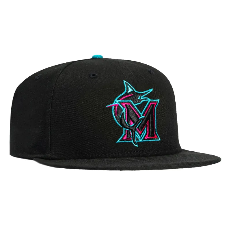 New Era 59Fifty Miami Marlins 2025 City Connect Hat - Black, Teal, Magenta sold by Hat Club