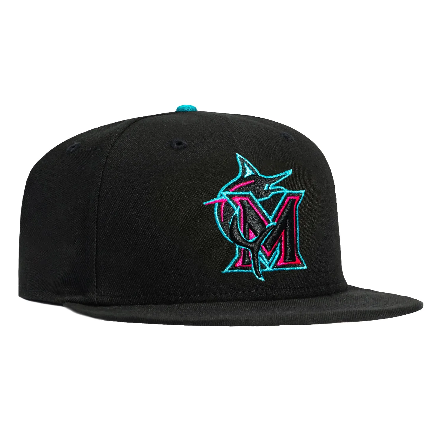 New Era 59Fifty Miami Marlins 2025 City Connect Hat - Black, Teal, Magenta sold by Hat Club