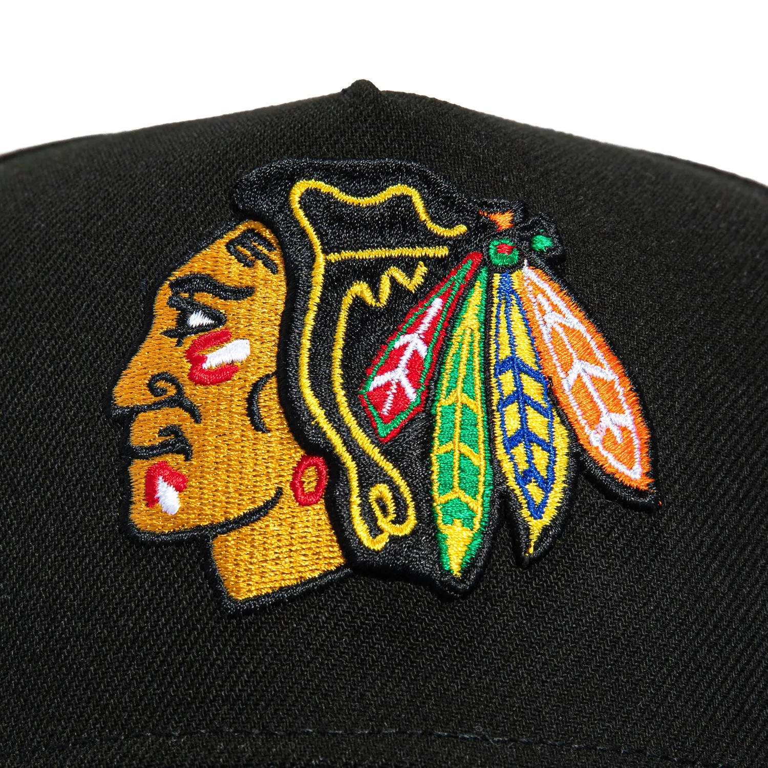 New Era 9Forty A-Frame Chicago Blackhawks Mexico Flag Patch Snapback Hat - Black sold by Hat Club product image thumbnail 3
