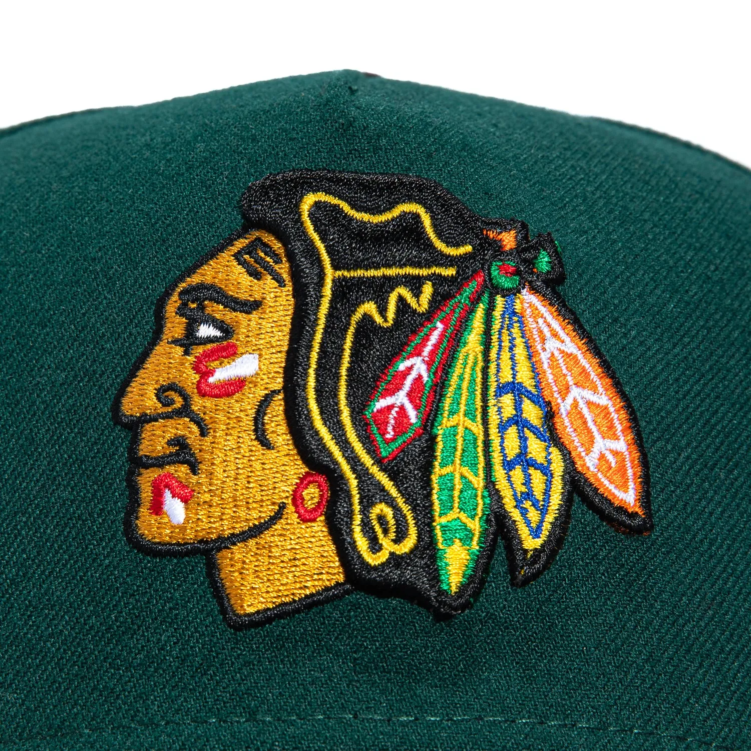 New Era 9Forty A-Frame Chicago Blackhawks Mexico Flag Patch Snapback Hat - Green, Black sold by Hat Club product image thumbnail 3