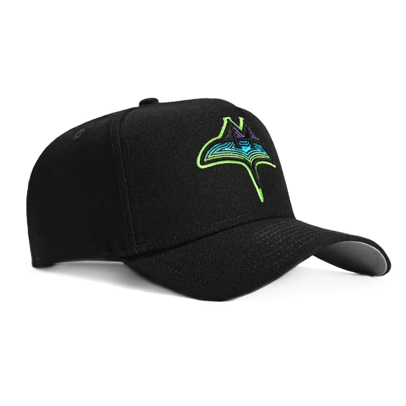 New Era 9Forty A-Frame Tampa Bay Rays Snapback Hat - Black sold by Hat Club