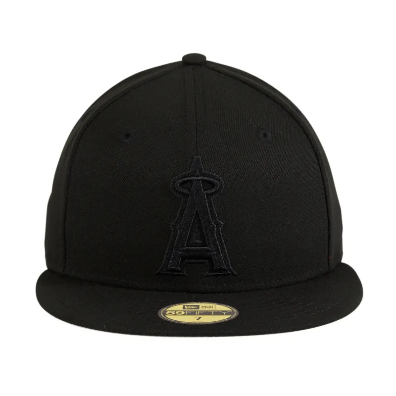 New Era 59Fifty Los Angeles Angels Hat - Black, Black sold by Hat Club