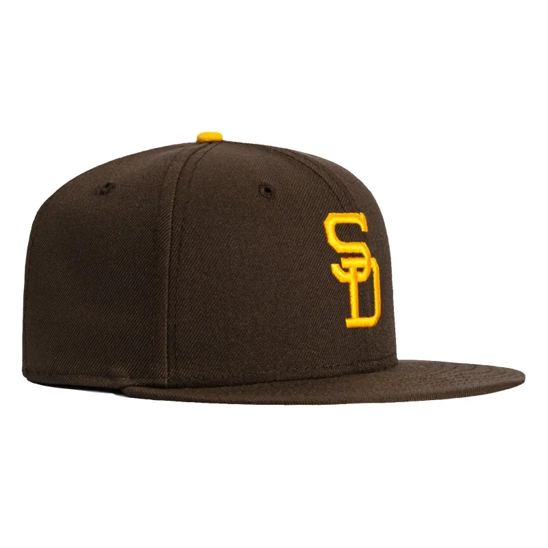 New Era 59Fifty San Diego Padres 1971 Hat - Brown, Gold sold by Hat Club