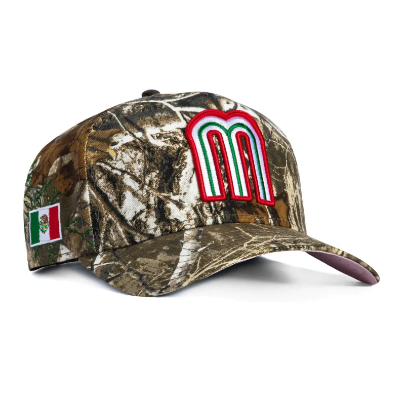 New Era 9Forty A-Frame Mexico World Baseball Classic Pink UV Snapback Hat - Realtree sold by Hat Club