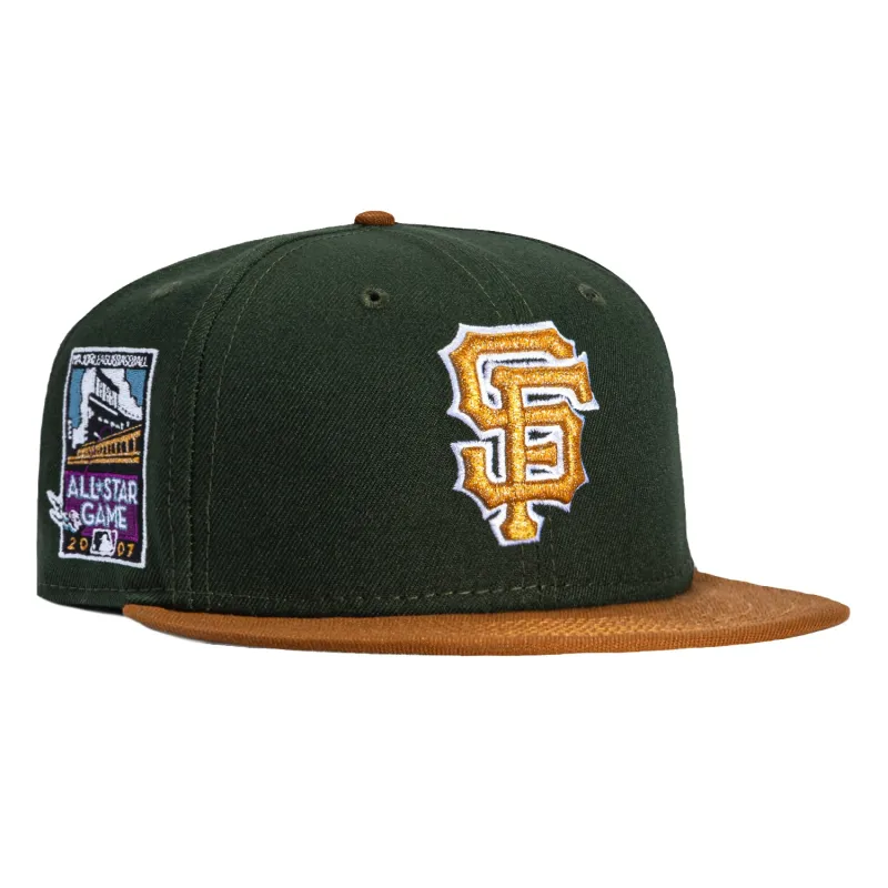 New Era 59Fifty San Francisco Giants 2007 All Star Game Patch Hat - Green, Brown sold by Hat Club