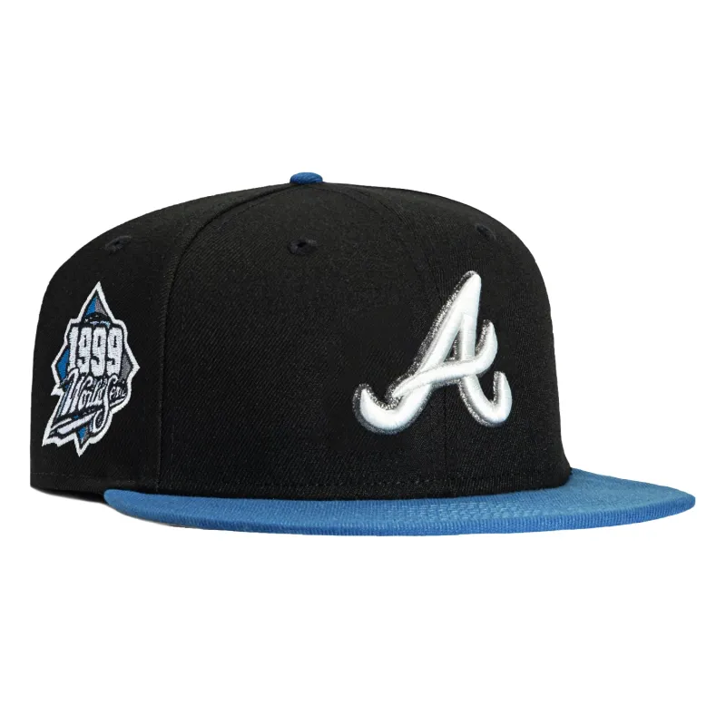 New Era 59Fifty Atlanta Braves 1999 World Series Patch Hat - Black, Indigo sold by Hat Club