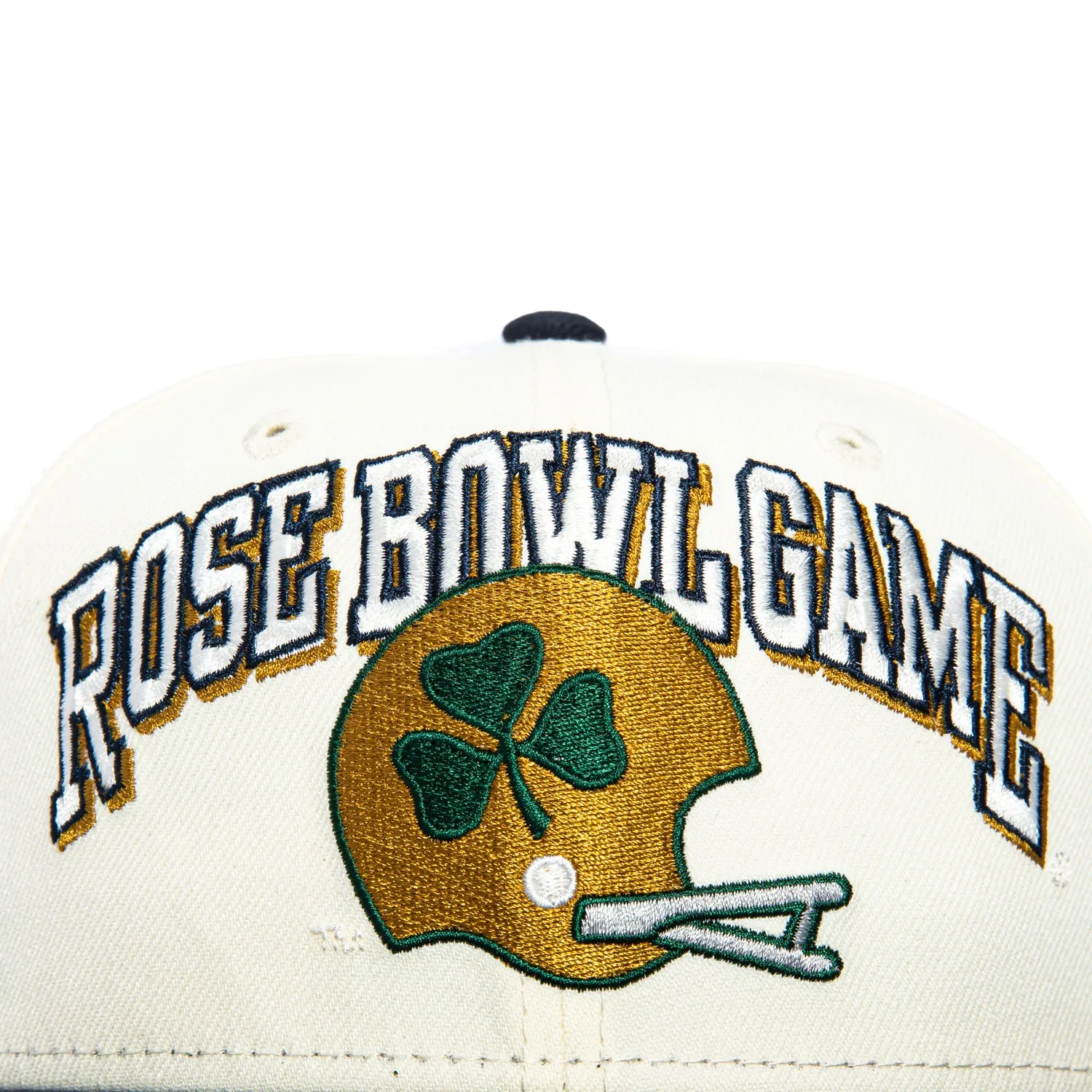 New Era 59Fifty Notre Dame Fighting Irish Rose Bowl Patch Rose Bowl Game Hat - White, Navy sold by Hat Club product image thumbnail 4