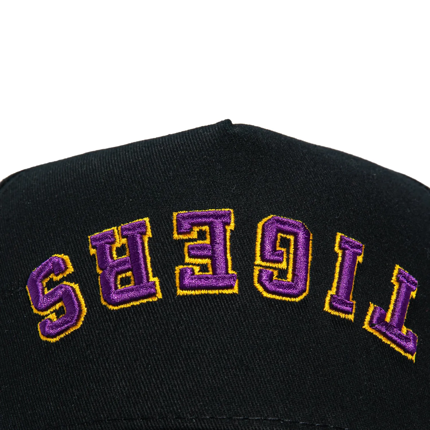 No Rivals LSU Tigers Logo Patch Upside Down Arch Snapback Hat - Black sold by Hat Club product image thumbnail 3