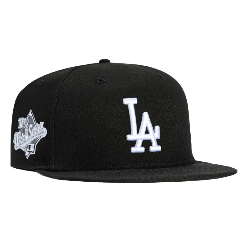 New Era 59Fifty Los Angeles Dodgers 1988 World Series Patch Hat - Black, White sold by Hat Club
