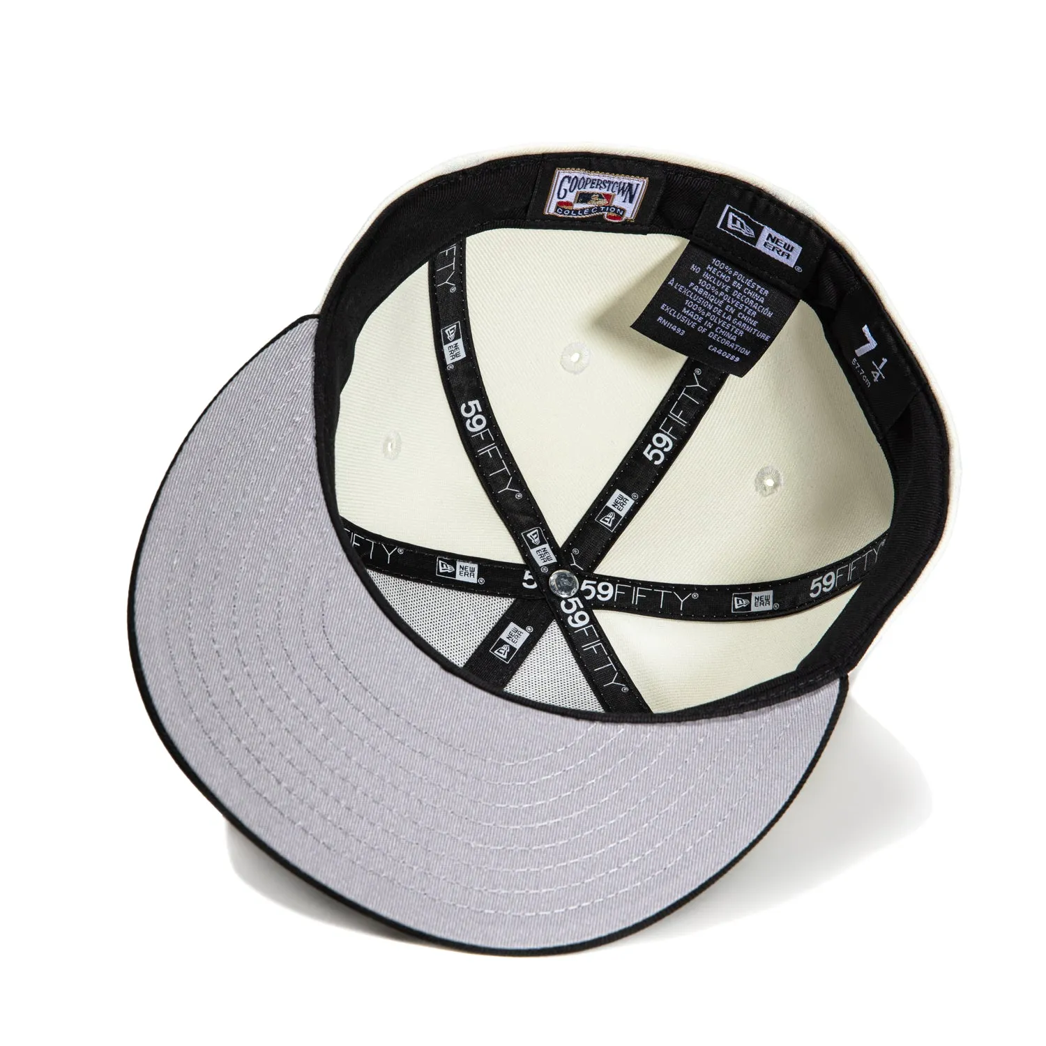 New Era 59Fifty Los Angeles Dodgers 2020 World Series Champions Patch Upside Down Hat - White, Black, Metallic Silver sold by Hat Club product image thumbnail 2