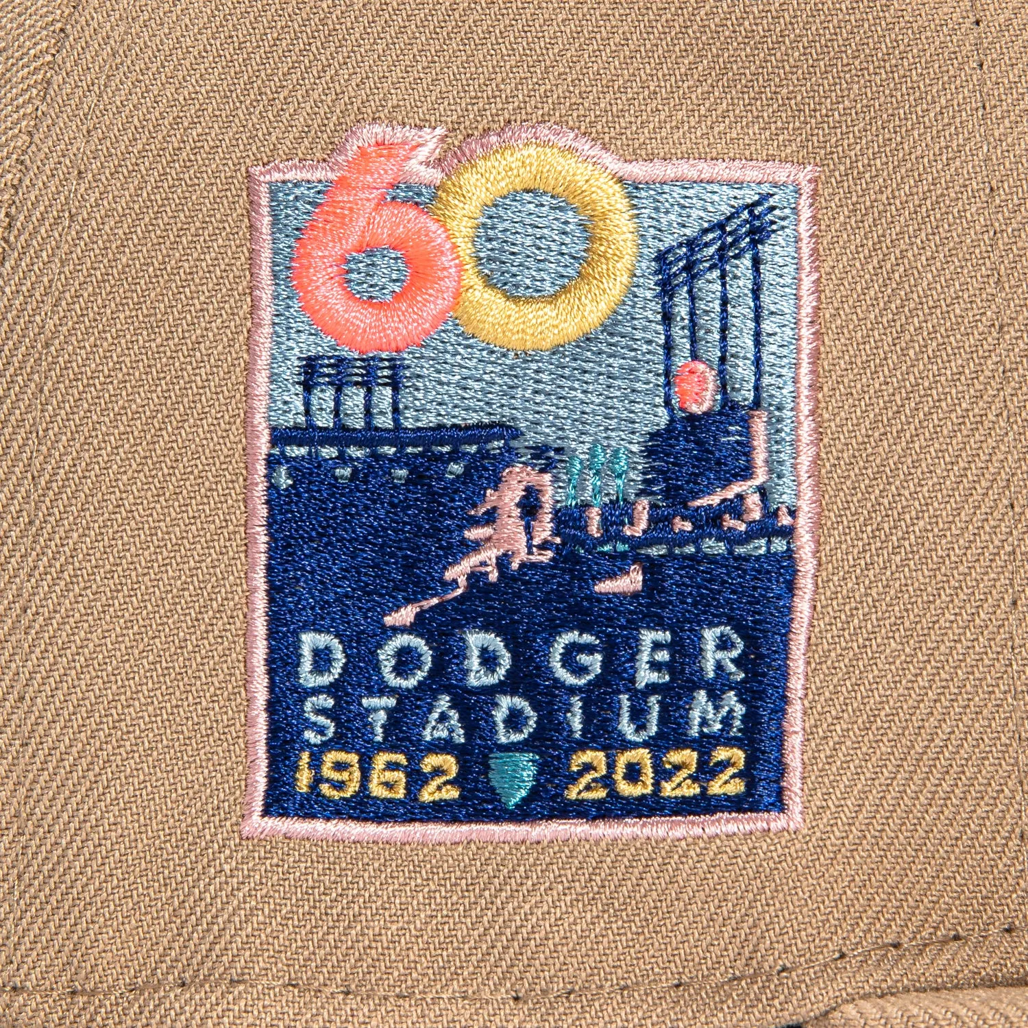 New Era 59Fifty Los Angeles Dodgers 60th Anniversary Stadium Patch Upside Down Hat - Tan, White sold by Hat Club product image thumbnail 5
