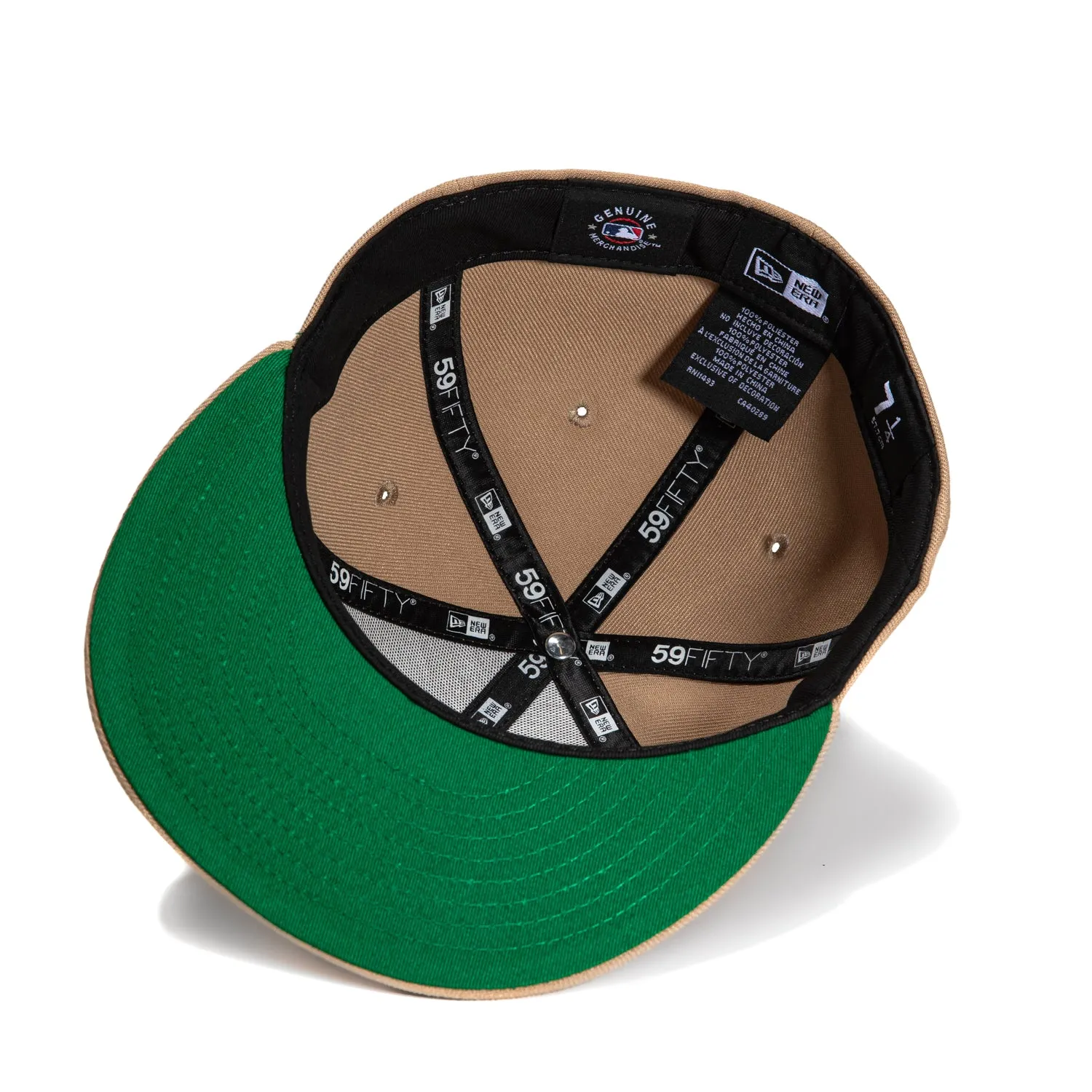 New Era 59Fifty Los Angeles Dodgers 60th Anniversary Stadium Patch Upside Down Hat - Tan, White sold by Hat Club product image thumbnail 2