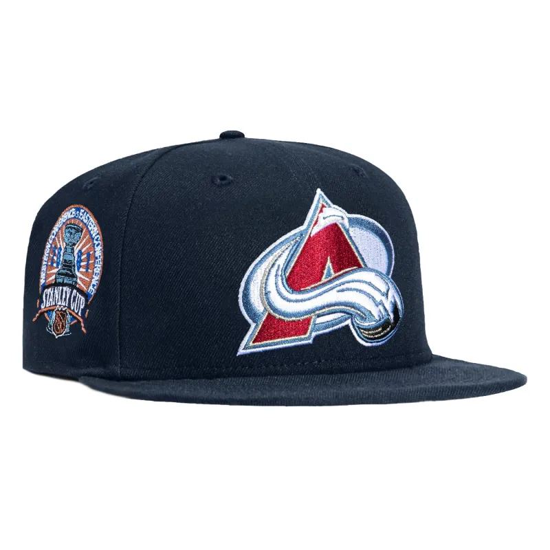 New Era 59Fifty Colorado Avalanche 2001 Stanley Cup Patch Hat - Navy sold by Hat Club