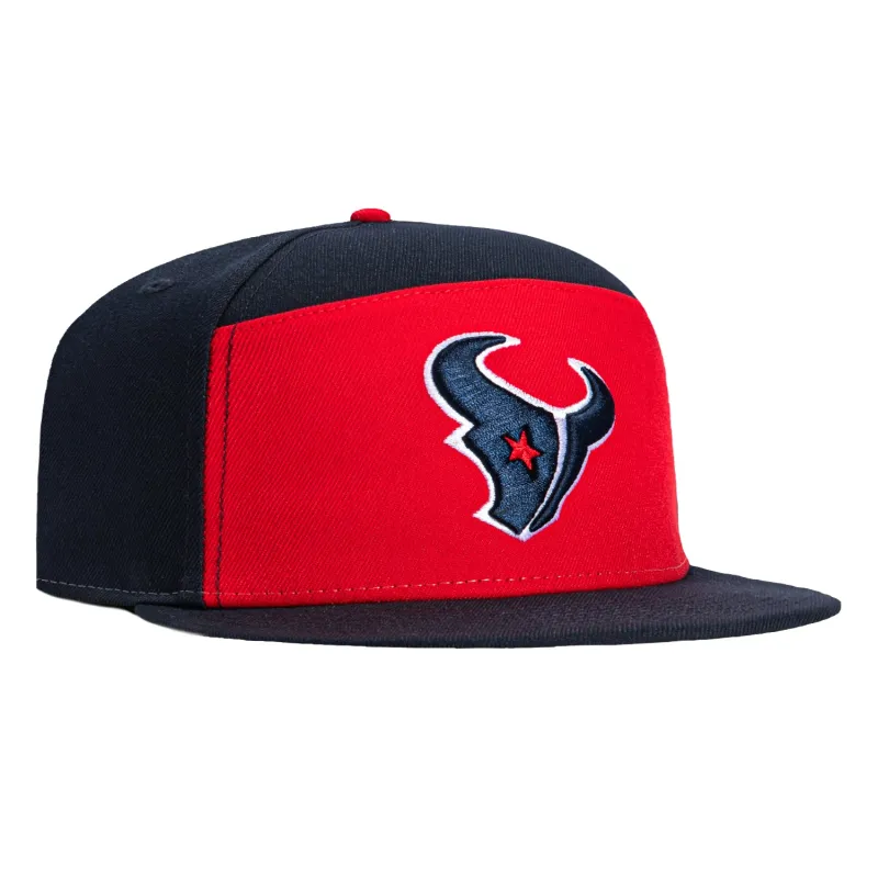 New Era 59Fifty Split Panel Houston Texans Hat - Red, Navy sold by Hat Club