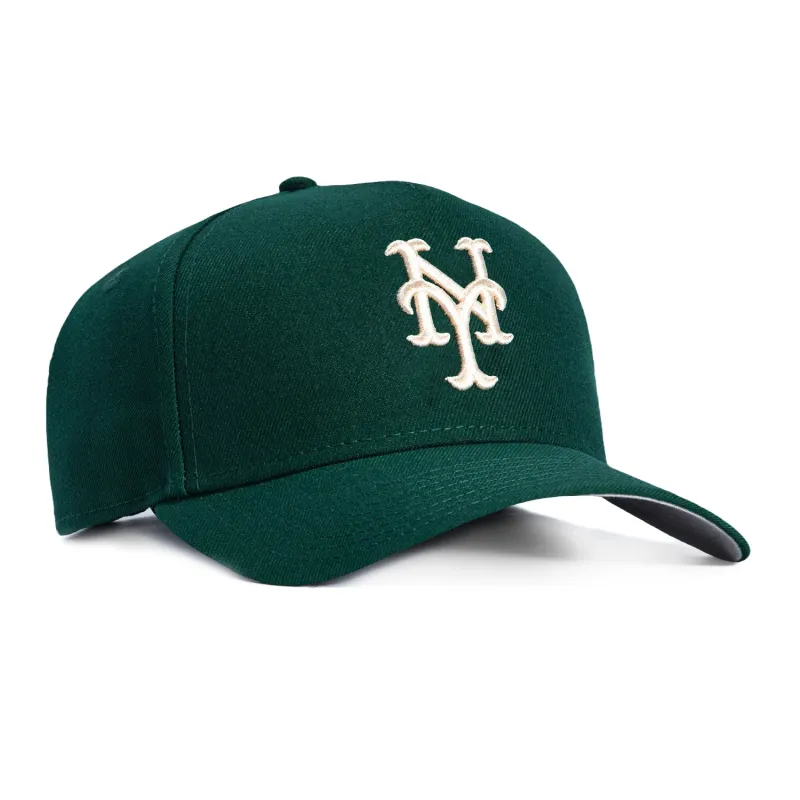 New Era 9Forty A-Frame New York Mets Snapback Hat - Green, Ivory sold by Hat Club