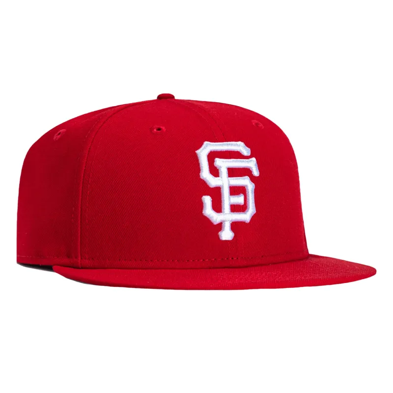 New Era 59Fifty San Francisco Giants Fitted Hat - Red, White sold by Hat Club