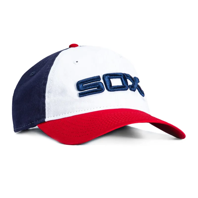 New Era 9Twenty Chicago White Sox Rail Strapback Hat - White, Navy, Red made by New Era