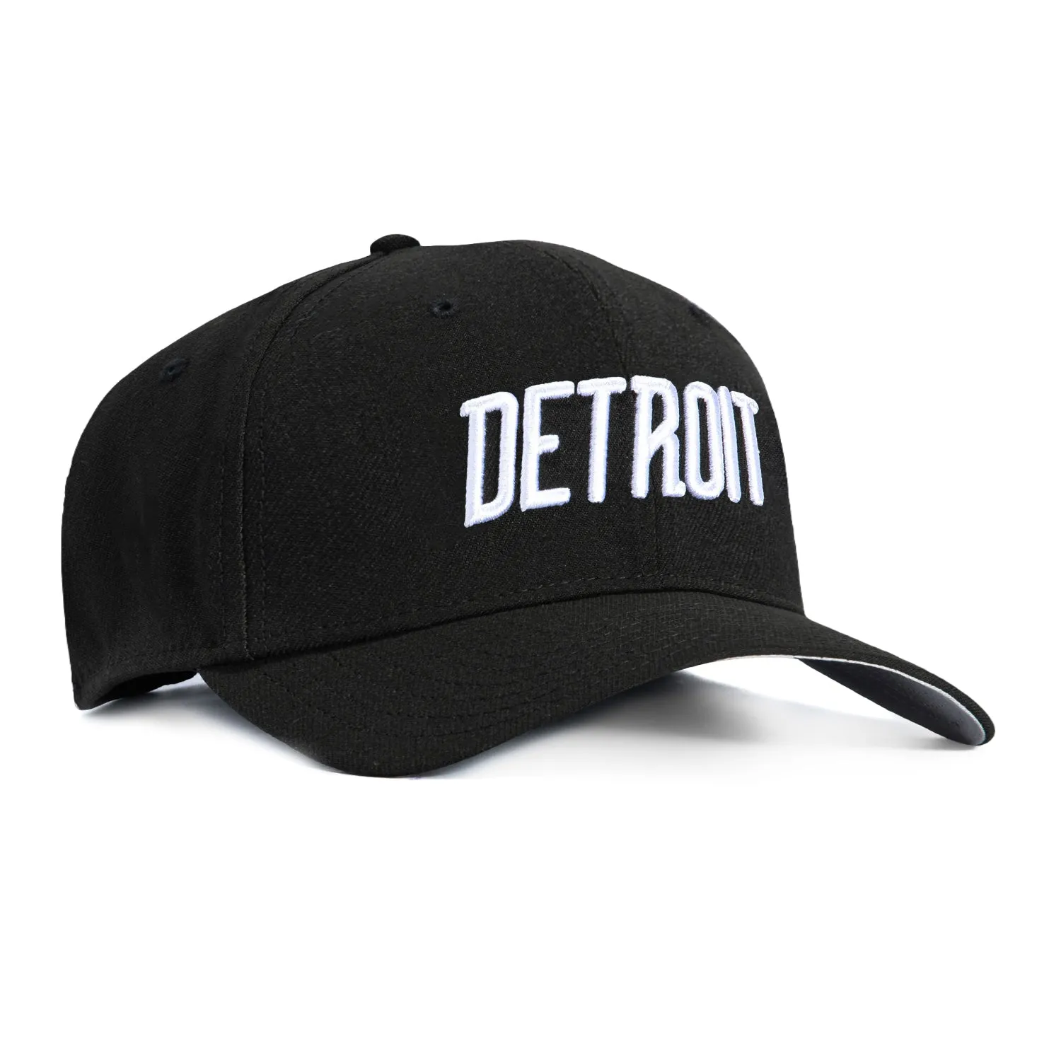 New Era 39Thirty Detroit Tigers Script Stretch Fitted Hat - Black, White sold by Hat Club