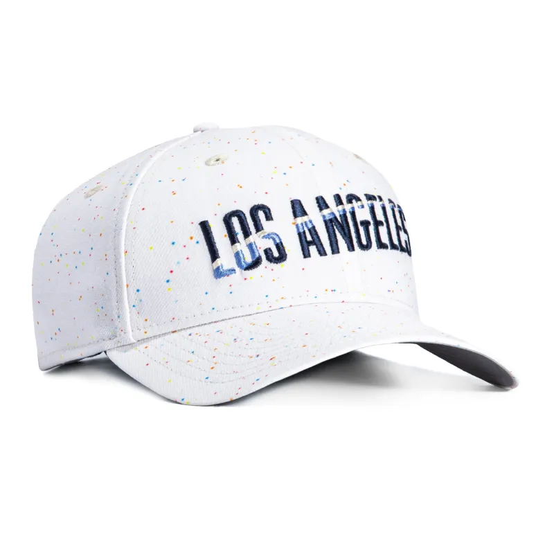 New Era 39Thirty Los Angeles Dodgers Speckle Stretch Fitted Hat - White made by New Era