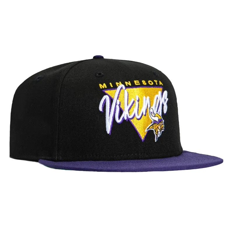 New Era 59Fifty Minnesota Vikings Vintage Triangle Hat - Black, Purple sold by Hat Club