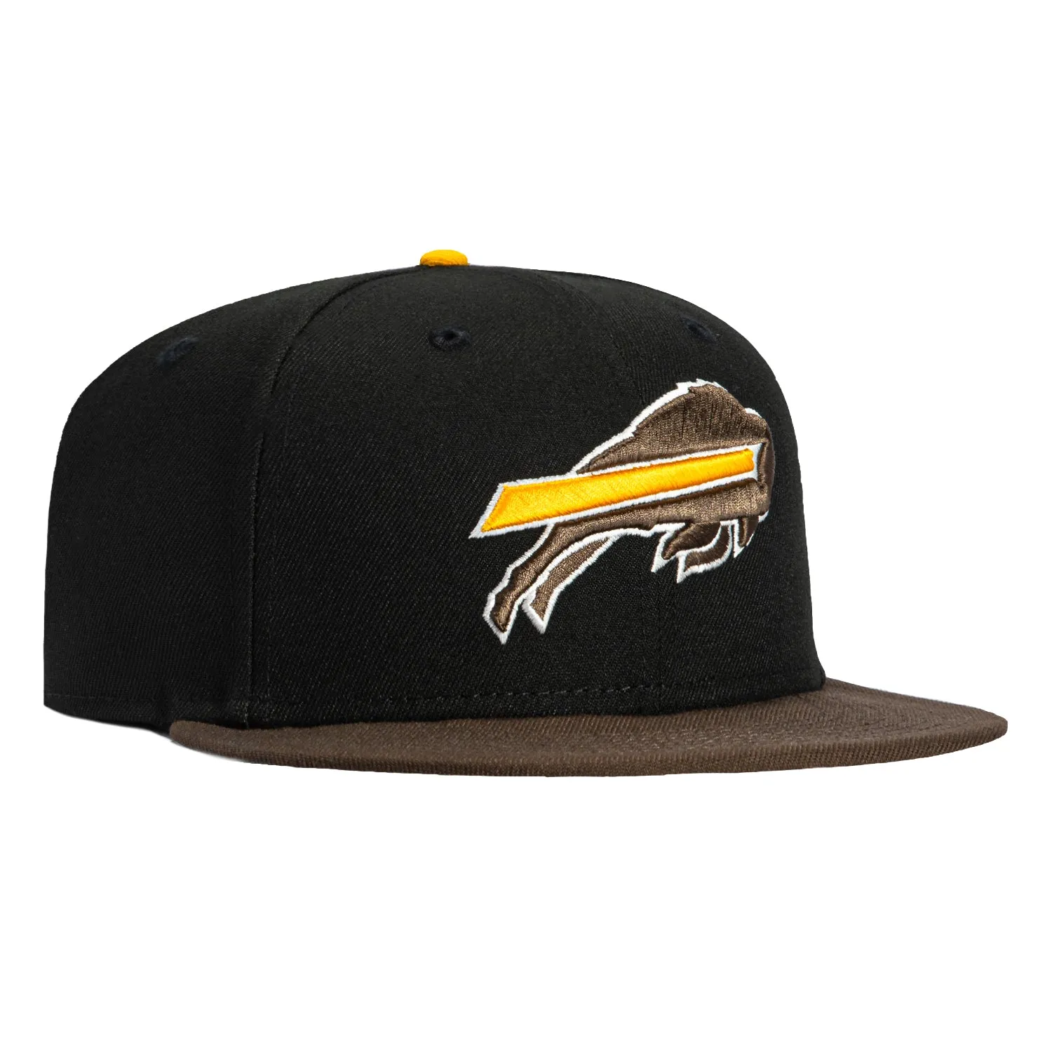 New Era 59Fifty Buffalo Bills Hat - Black, Brown, Gold sold by Hat Club
