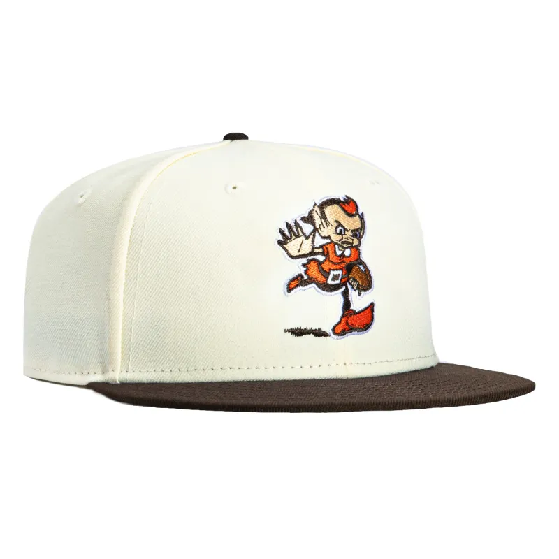 New Era 59Fifty Cleveland Browns Elf Hat - White, Brown made by New Era