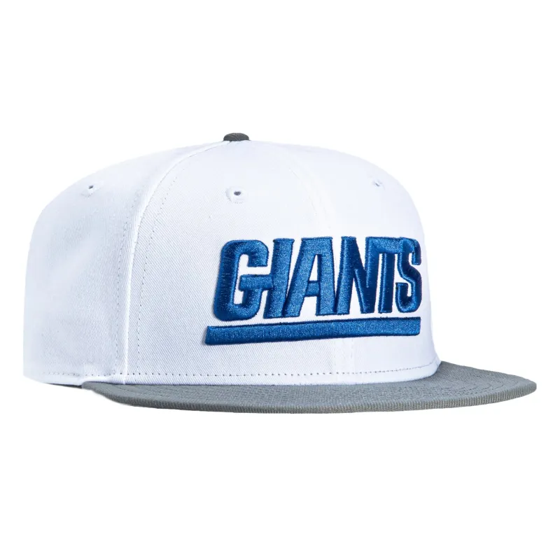 New Era 59Fifty New York Giants Hat - White, Storm Grey sold by Hat Club