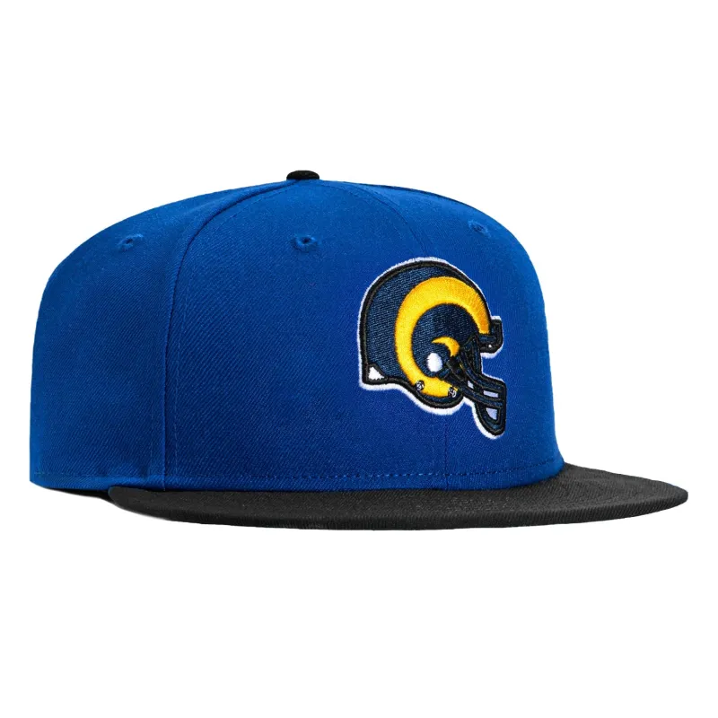 New Era 59Fifty Los Angeles Rams 1989 Helmet Hat - Royal, Black sold by Hat Club