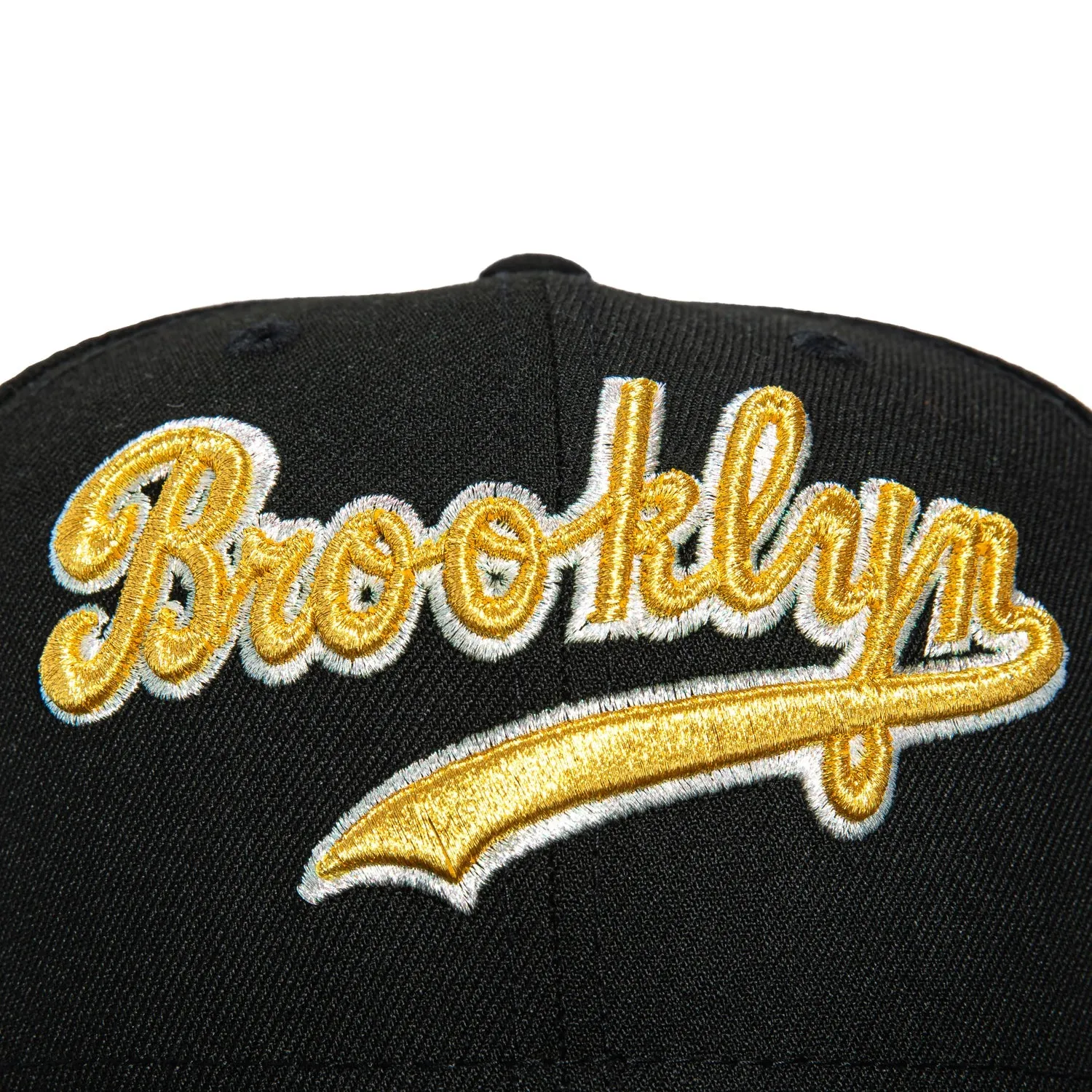 New Era 59Fifty Brooklyn Dodgers Ebbets Field Patch Script Hat - Black, Metallic Gold sold by Hat Club product image thumbnail 4