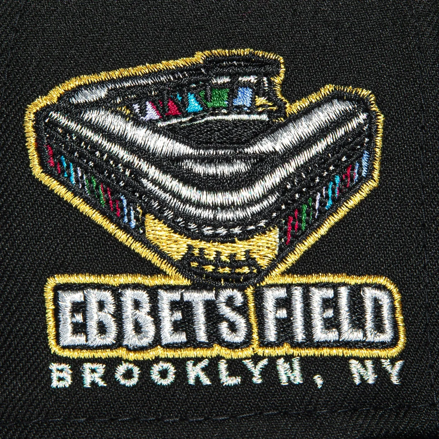 New Era 59Fifty Brooklyn Dodgers Ebbets Field Patch Script Hat - Black, Metallic Gold sold by Hat Club product image thumbnail 5