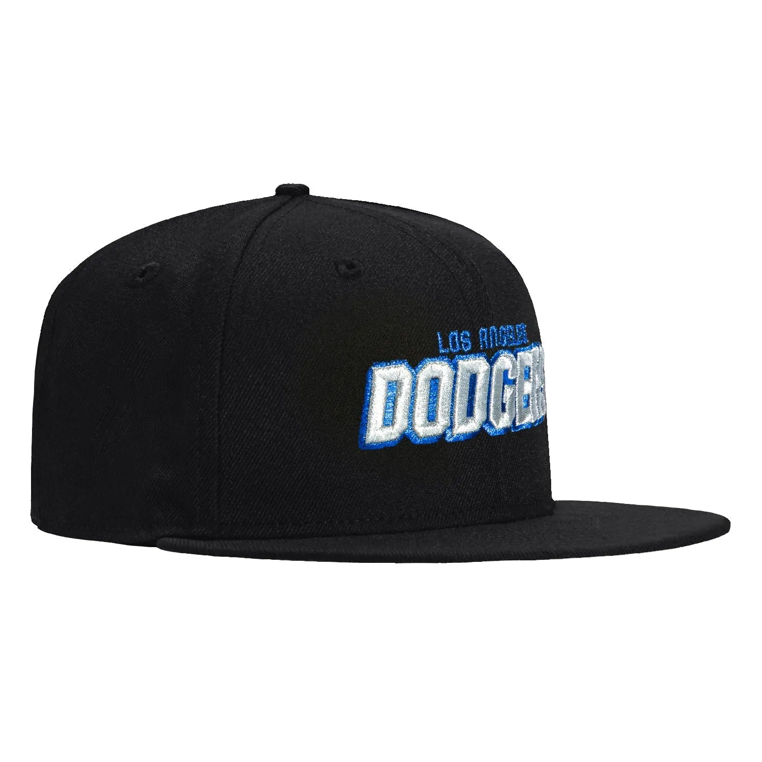 New Era 59Fifty Los Angeles Dodgers Shadow Hat - Black, Metallic Silver, Royal sold by Hat Club