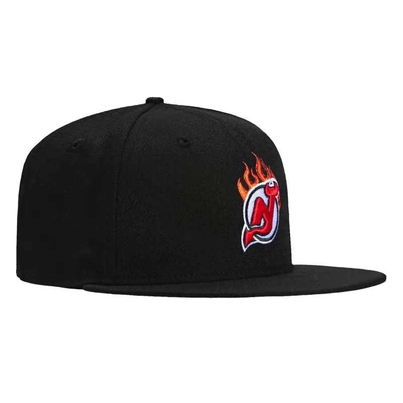 New Era 59Fifty New Jersey Devils Flame Hat - Black, Red sold by Hat Club