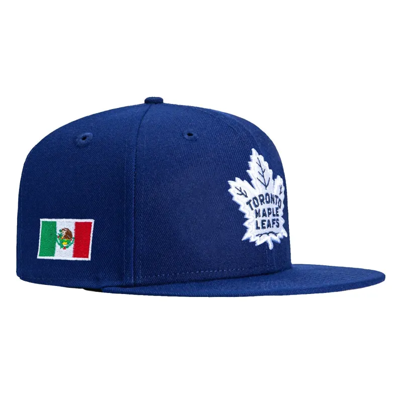 New Era 59Fifty Toronto Maple Leafs Mexico Flag Patch Hat - Royal made by Hat Club