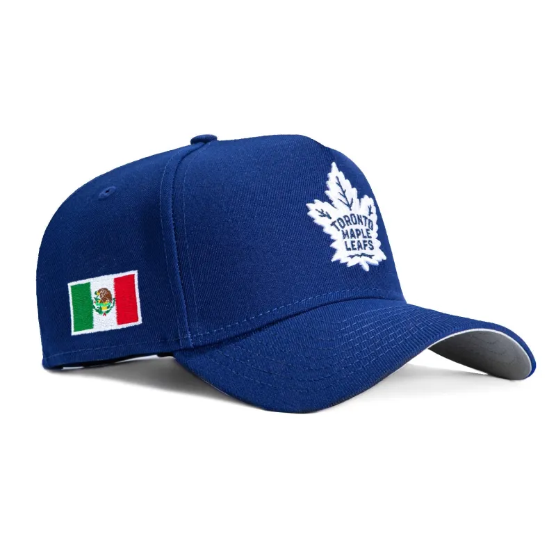 New Era 9Forty A-Frame Toronto Maple Leafs Mexico Flag Patch Snapback Hat - Royal sold by Hat Club