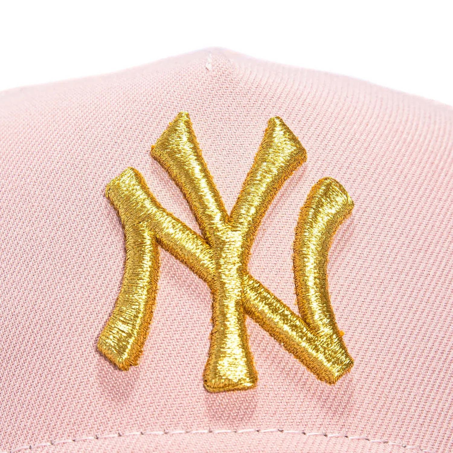 New Era 9Forty A-Frame New York Yankees 1996 World Series Patch Snapback Hat - Pink, Metallic Gold sold by Hat Club product image thumbnail 3